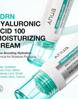 ANUA PDRN Hyaluronic Acid 100 Moisturizing Cream, Lightweight Hydrating Moisturizer with Salmon PDRN, Hyaluronic acid, Collagen for Glass Skin, Korean Skin Care (60ml / 2.02 fl. oz)