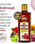 Advanced Red Onion Hair Growth Oil with Redensyl – Infused with 31+ Powerful Natural Herbs & Extracts Including Bhringraj, Tea Tree, Rosemary, Jojoba & Argan Oil - Anti Hair Fall & Hair Regrowth Oil