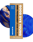 Good Dye Young Semi-Permanent Hair Color, Vegan and Cruelty-Free Blue Hair Dye, Last up to 24 Washes, Non-Damaging Conditioning Hair Color (5FL OZ, Blue Ruin)