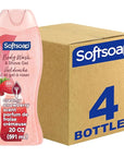 Softsoap Moisturizing Body Wash and Shave Gel, Creamy Strawberry Scent, 20 fl oz Bottle (Pack of 4)