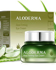 Aloderma Aloe Firming Eye Cream Made with 70% Organic Aloe Vera - Natural Daily Hydrating Eye Cream with Jojoba, Hyaluronic Acid, & Organic Aloe - Reduce Signs of Aging, Fine Lines & Wrinkles, 25g