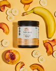 TERRA ORIGIN Healthy Gut Peach Banana | 30-Servings with L-Glutamine, Zinc, Glucosamine, Slippery Elm Bark, Marshmallow Root and More!