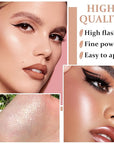 Body Hair Glitter Powder Highlighter Makeup Powder Polvo Makeup-Pearl White