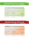 Himalaya Cleansing Bar Soaps Variety Pack, Neem & Turmeric, Almond, Cream & Honey and Cucumber, 4.41 oz, 12 Pack