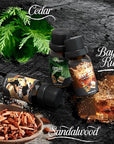 Gentleman Fragrance Oils Set, Essential Oil for Diffuser, Diffuser Oil, Use for Soap Candle Making, Sandalwood, Cedar, Rum, Leather, Smoky Oud, and Frankincense & Myrrh