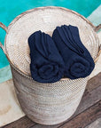 Utopia Towels 24 Pack Cotton Washcloths Set - 100% Ring Spun Cotton, Premium Quality Flannel Face Cloths, Highly Absorbent and Soft Feel Fingertip Towels (Navy)