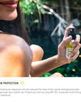 Raw Elements Face + Body Spray SPF 50 All-Natural Mineral Sunscreen - Reef Safe, Water Resistant, Broad Spectrum UVA/UVB Protection, Safe For All Ages, Travel Size 2oz