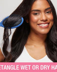 Conair Detangling Brush 3PK - For wet and dry - Ideal for all types - curly brush - brushes for women - detangler brush - brushes for women - Blue, Pink, Gray Assorted
