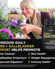 Livingood Daily Intestinal Cleanse, para & Candi Cleanser or Support (56 Vegetarian Capsules) - Support Heart, Skin, & Gut Health - Non-GMO, Gluten-Free, & Vegan