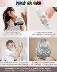 Temporary Hair Color Spray for Adults & Kids - Instant Silver White Dye Alternative | Non-Sticky, Washable & Gentle Formula | Party, Halloween, Costume Makeup (150 ml)
