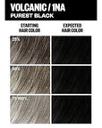 IGK Permanent Hair Dye Color Kit | 1NA Volcanic - Purest Black | 100% Gray Color Coverage + Strengthen + Shine | Ammonia Free