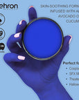 Mehron Makeup Paradise Makeup AQ Pro Size | Stage & Screen Performance, Face & Body Painting, Beauty, Cosplay, and Halloween | Water Activated Face Paint, Body Paint 1.4 oz (40 g) - Lagoon Blue