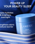 LANEIGE Water Sleeping Mask: Hydrating Korean Overnight Mask with Squalane & Probiotic-Derived Complex, for Bright, Glowing Skin & Barrier Support