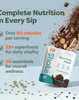 310 Nutrition All-In-One Meal Replacement Shake Powder - Plant-Based Protein Smoothie Blend w/High Fiber, Probiotics & Adaptogens - Low Carb, Vegan, Keto & Paleo Friendly - Chocolate Icing - 14 Srv