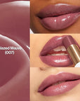 REVLON Super Lustrous Glass Shine Balm, Hydrating Tinted Lipstick, Sheer, Glossy Shiny Finish, 007 Glazed Mauve, 0.11 oz