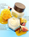 Farmacy Ceramide Face Moisturizer - Honey Halo Hydrating Facial Moisturizer for Dry Skin - Plumps, Soothes + Restores Skin with Potent Ceramides + Buckwheat Honey for a Dewy, Healthy Glow (100ml)