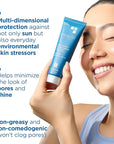 Andalou Naturals Daily Shade Face Sunscreen, SPF 30 Zinc Oxide Mineral Sunscreen, Sun + Pollution Defense Face Lotion, Helps Minimize Look of Pores, Matte Finish & Lightweight - 2.7 Fl. Oz.