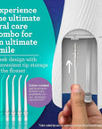 GuruNanda Lion & Lamb Kit 2.0, Electric Toothbrush with Water Flosser Combo, 4 Jet Tips, 4 Brush Heads, & IPX7 Waterproof Design for Complete Oral Care, White