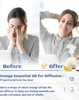 HIQILI 30ML Sweet Orange Essential Oil - Pure and Natural for Diffuser, Skin - 1 Fl Oz