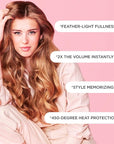Cake Beauty Volumizing Mousse, The Big Wig - High Volume, Flexible Hold Hair Mousse with 450 F Heat Protection - For All Hair Types - 8.4 oz