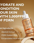 PDRN Vita Toning Ampoule - Lightweight Glass Skin & Toning Ampoule with Vitamin B, C, E, PDRN, Serum for Blemishes, Fine Lines and Rough Skin Texture, 1.01 fl oz
