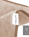 Cosy Family 10 Pack Makeup Remover Wash Cloths - Soft Microfiber Fingertip Facial Cleansing Cloths for Hand and Make Up, 12 x 12 in, Brown
