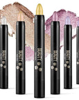 Boobeen 6PCS Cream Eyeshadow Stick Waterproof Pencil Crayon Eye Brightener Shimmer Pen Create Glitter Makeup, Easy to Use