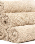 100% Cotton Washcloths Set 13” x 13” | Sand Towels | Set of 6 Ultra Soft and Highly Absorbent Washcloths Sets for Bathroom, Gym, Spa | Machine Washable Face Towel