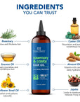 Botanic Hearth Rosemary & Castor Hair Oil (6.7 Fl Oz) | Nourishing And Strengthening Hair Treatment For Thicker, Healthier|Looking Hair | Paraben Free | Suitable For All Hair Types