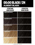 IGK Permanent Hair Dye Color Kit | 2N 00:00 - Black | 100% Gray Color Coverage | Ammonia Free