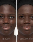 No Makeup Makeup Long-Lasting Lightweight Foundation & Brush Duo | Cruelty-Free, Fragrance-Free, Buildable, Transfer-Proof Liquid Makeup (Deep)