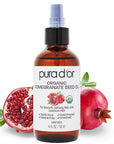 PURA D'OR 4 Oz ORGANIC Pomegranate Oil - 100% Pure USDA Certified Premium Grade, Cold Pressed Body Oil - Rich in Antioxidants - Face and Skin - Hair Moisturizer For Men and Women