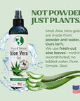 Earth’s Daughter Organic Aloe Vera Gel from Fresh Cut 100% Pure Organic Aloe leaves – Fast Absorbing for Face, Skin, Hair & Body – Vegan, Unscented, Natural - 8 Oz USA Made