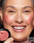 LAURA GELLER NEW YORK The Wonder Balm Cream Blush - Hydrating Weightless Subtle Hint of Color + Glow for Mature Skin - Vegan Squalane - Apply to Cheeks & Lips (03 Rosy Refresh)