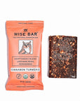 WISE BAR Adaptogen Mushroom Bars | Cinnamon Turmeric Flavor | 12 Count | Functional Mushrooms and Adaptogens Bar | Organic Nutrition Energy Bars, Vegan, Gluten Free