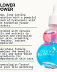 Pacifica Face Oil Serum - Flower Fix Bi-Phase Hydrating Skin Barrier - w/Hyaluronic Acid & Natural Botanical Ingredients - for Dry Sensitive Skin Vegan & Cruelty-Free Dermatologist Approved