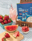Nello Supercalm Powdered Drink Mix, Cortisol Reducer* and Sleep Aid Supplement, L Theanine, Ksm-66 Ashwagandha, Magnesium Glycinate, Vitamin D 3, No Sugar, Non GMO, On The Go, 20 Ct, Melon Berry
