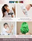 Green Temporary Hair Color Spray - Gentle Formula, Washable & Non-Sticky | Instant Hair Dye Alternative for Adults | Halloween, Costume, Party Makeup, 150ml