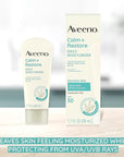 Aveeno Calm + Restore Daily Moisturizer Mineral Sunscreen with Broad Spectrum SPF 30, Lightweight All Day Moisture + UVA/UVB Sun Protection for Sensitive Skin, Fragrance Free, 1.7 fl. Oz
