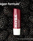 NIVEA Blackberry Lip Care, Tinted Lip Balm with Shea Butter, Nourishing Oils and Vitamin C & E, 3-in-1 Moisture, Repair (for Dry Lips) and Color, 0.17 Oz Stick