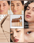 Foundation Makeup,Soft Beige Full Coverage Foundation Makeup(Built-in brush)Vegan Face Makeup(05#)