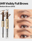 Revlon ColorStay Brow Fantasy, All In One Eyebrow Powder Pencil with Shaping Clear Gel, Gel Infused with Panthenol, Smudge-proof, 16HR Visibly Full Brows, 003 Medium Brown