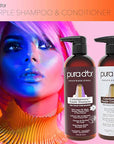 PURA D'OR 16 Oz ColorHarmony Purple Shampoo For Bleached, Blonde, Silver & Color Treated Hair - Keratin, Bamboo Fiber, No Sulfates, Select Natural Ingredients - Men & Women