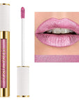 MAKI YIKA Pink Lipstick for Women Metallic Lipsticks Glitter Long Lasting Lipstick No Smudge No Transfer Liquid Lip Gloss (BR013 First Love)
