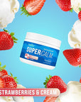 Nello Supercalm Powdered Drink Mix Tub, Cortisol Reducer* and Sleep Aid Supplement, L Theanine, Ksm-66 Ashwagandha, Magnesium Glycinate, Vitamin D 3, No Sugar, Non GMO, 30 Ct, Strawberries & Cream