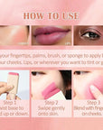 DAGEDA Cream Blush For Cheeks, 2-in-1 Face Blush Makeup (Pink)