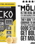 Jocko Mölk Whey Protein Powder 22g Sugar Free Monk Fruit Blend - Muscle Recovery & Growth, Packaging May Vary (31 Servings, Banana Cream)