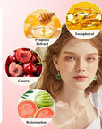 Honey Pot Lip Balm,3PCS Bee Lip (Honey+Watermelon+Cherry)