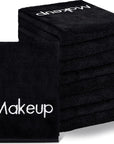 Shimeyao 20 Pack Makeup Towels Black Makeup Washcloths for Face Microfiber Remover Cloth 13x13 Inch Quick Dry Face Towels for Cleansing Hand