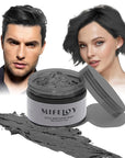 Temporary Black Hair Spray Color Wax 4.23 oz, Instant Natural Hairstyle Cream Dye, Disposable Coloring Mud for Men Women Youth, Washable Styling Pomades, Party Cosplay DIY Halloween